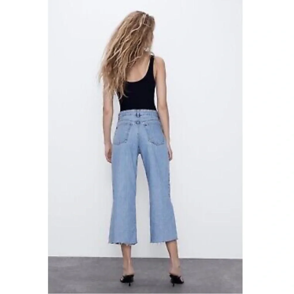 Zara Blue Wide-Leg Jeans - Picture 5 of 11